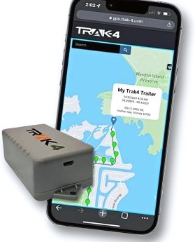 Trak-4 GPS Tracker for Vehicles, Assets, Equipment. Long Battery Life, Waterproof, Global Tracking. Low-Cost Subscription Required.
